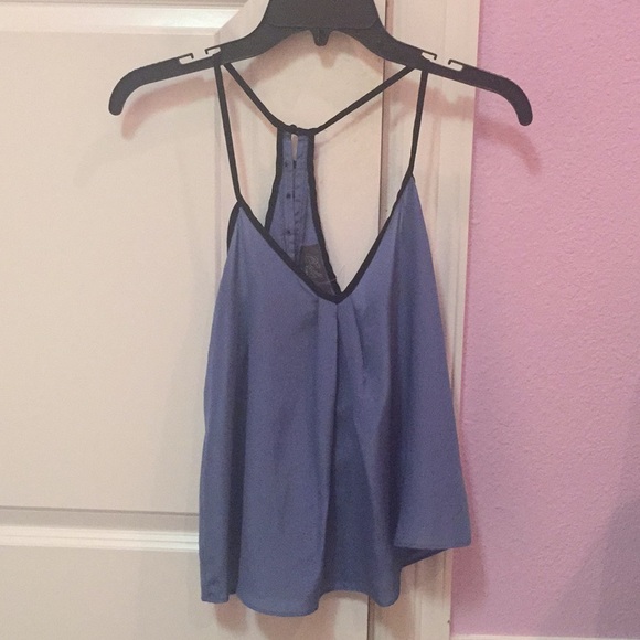 Costa Blanca Tops - Light blue flowy tank top!